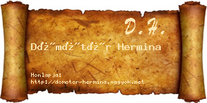 Dömötör Hermina névjegykártya